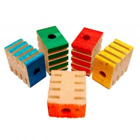 Coloured Chunky Groovy Blocks - Chewable Toy Parts - Pack 12