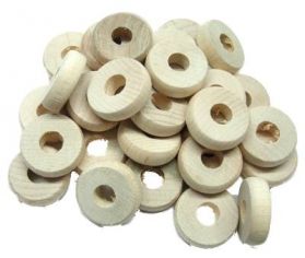 Natural Wood Chewers Discs - Toy Making Part - Pack 30