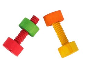 2 Pack Wooden Screws Chew Toys