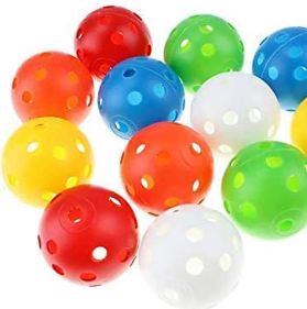 Pack 5 Plastic Whiffle Balls