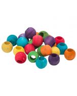 Rainbow Wood Beads Pack 24 - Toy Making Part