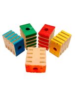 Coloured Chunky Groovy Blocks - Chewable Toy Parts - Pack 12