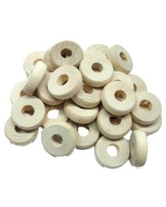 Natural Wood Chewers Discs - Toy Making Part - Pack 30