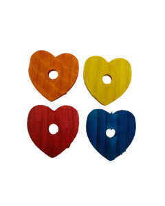 Drilled Hearts Toy Making Parts - Pack 12